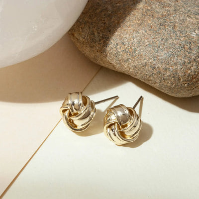 Twisted Knot Stud Earrings