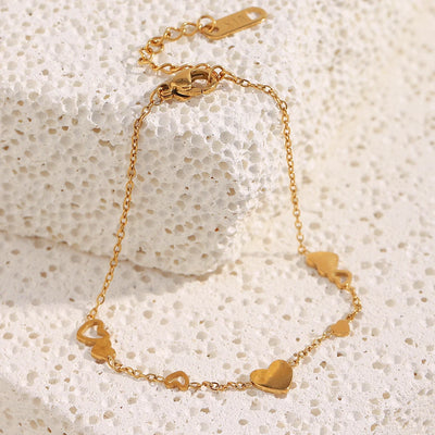 Multi Heart Chain Bracelet