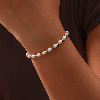 Pearl Beaded Adjustable Bracelet